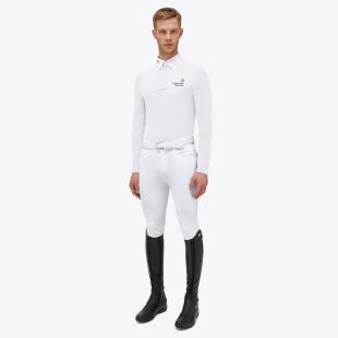 Koszula konkursowa Lightweight Jersey Fleece L/ S Competition Polo  Man biała