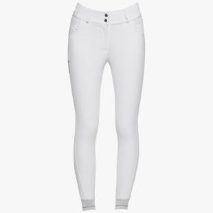 Bryczesy damskie RS High Waist białe z logo Salon Koński Świat