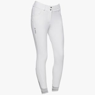 Bryczesy damskie RS High Waist białe z logo Salon Koński Świat