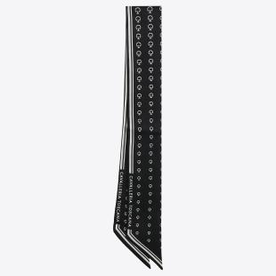 Szalik CT Jacquard Logo Silk czarny 