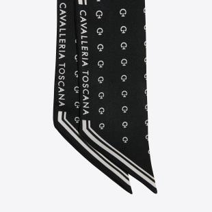Szalik CT Jacquard Logo Silk czarny 
