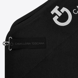 Derka polarowa CT Logo Fleece czarna/białe logo
