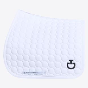 Czaprak Circle Quilted DL biały/czarne logo