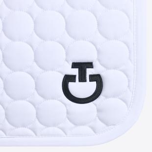 Czaprak Circle Quilted DL biały/czarne logo
