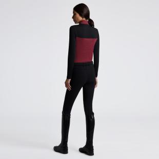 Golf CT L/S Tech Wool Training Polo bordo/czarny 