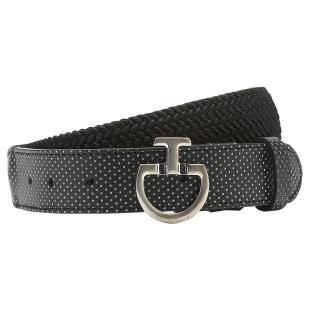 Pasek jeździecki damski Women's Elastic w/perforation czarny 