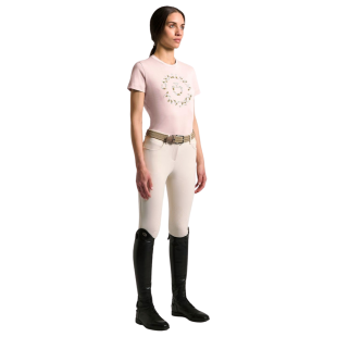 Tshirt damski CT w/Floral Embroidery violet ice 