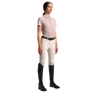 Koszulka techniczna damska CT Jacquard Jersey w/Insert S/S Training  Polo violet ice 