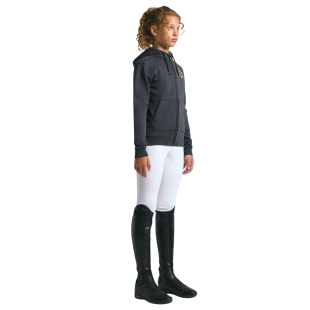Bluza dziecięca CT Cotton w/Floral Embroidery Logo Zip Young Rider charcoal 