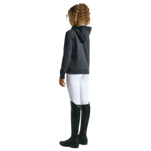 Bluza dziecięca CT Cotton w/Floral Embroidery Logo Zip Young Rider charcoal 