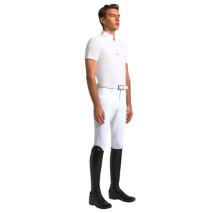 Koszula konkursowa męska CT Jersey S/S Zip Competition Shirt biała 