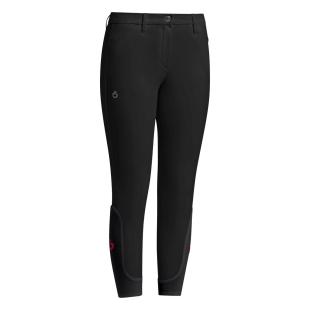 Bryczesy dziecięce CT Full Grip Line System w/pocket Young Rider czarne 