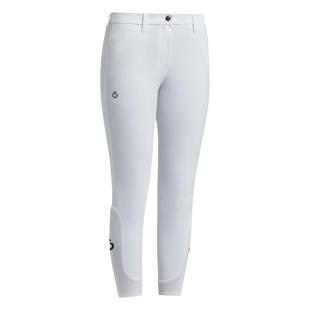 Bryczesy konkursowe dziecięce CT Full Grip Line System  w/pocket Young Rider białe 