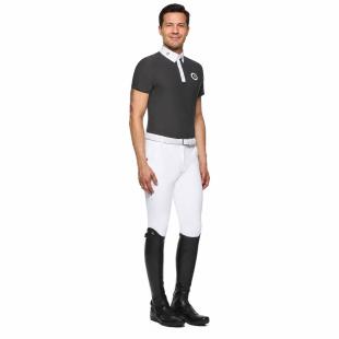 Koszula konkursowa męska Hinomaru  CT Jersey S/S Competition Polo grafitowa