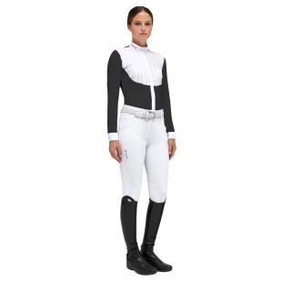 Koszula konkursowa damska Revo Pleated Poplin Bib L/S Competition Shirt czarna 