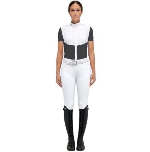Koszula konkursowa damska Revo Pleated Poplin Bib S/S Competition Shirt czarna 
