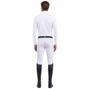 Koszula konkursowa męska Side Piping L/S Competition Polo biała
