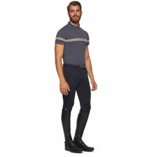 Koszulka bawełniana męska Cotton S/S Training Polo granat 