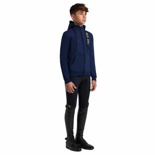 Bluza dziecięca CT Diagonal Zip Hoodie Young Rider royal blue   