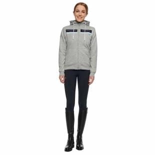 Bluza dziecięca  Flocked Stripe CT Logo Cotton Zip Hoodie  Young Rider szara 