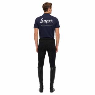 Koszulka bawełniana męska Super CT S/S Training Polo  granat