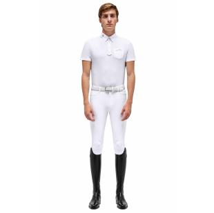 Koszula konkursowa męska Tech Piquet S/S Competition Polo biała 