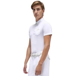 Koszula konkursowa męska Tech Piquet S/S Competition Polo biała 