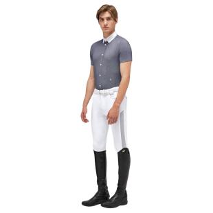 Koszula konkursowa  S/S Man pepitka czarny/biały
