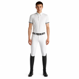 Koszula konkursowa męska 3 Stripe S/S Competition Polo biała