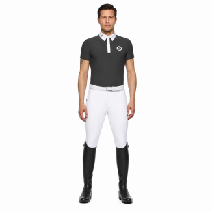 Koszula konkursowa męska Hinomaru  CT Jersey S/S Competition Polo grafitowa