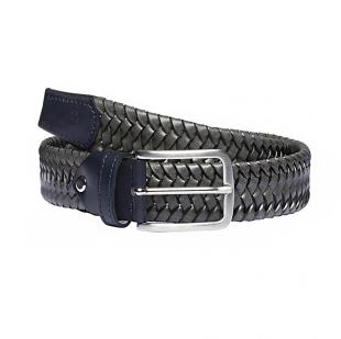 Pasek jeździecki męski Elastic Leather w/contrast szary 