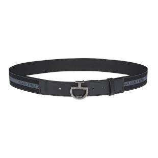 Pasek jeździecki unisex Jacquard Elastic Belt czarny 