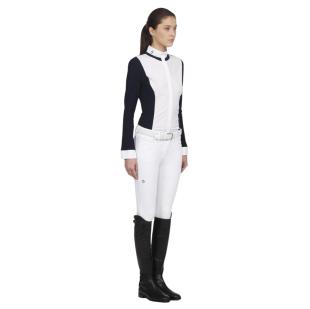 Koszula konkursowa damska Gala  L/S Competition Shirt granat/biały