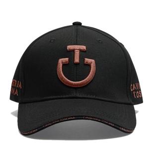 Czapka z daszkiem Cavalleria Toscana czarna z logo mink 