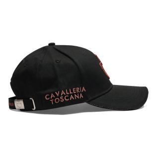 Czapka z daszkiem Cavalleria Toscana czarna z logo mink 