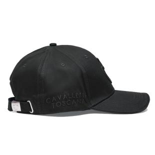 Czapka z daszkiem CT czarna z logo czarnym
