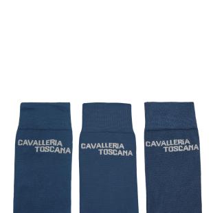 Obrazek dla: Skarpety jeździeckie CT Jacquard Logo 3pak granatowe