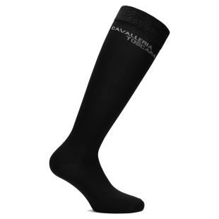 Obrazek 2 dla: Skarpety jeździeckie Cavalleria Toscana Jacquard Logo  zestaw 3 par w odcieniach ciemnoszarych   
