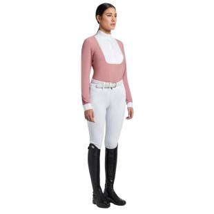 Obrazek dla: Koszula konkursowa damska Cavalleria Toscana CT Pleated Jersey długi rękaw dusty pink 