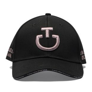 Obrazek dla: Czapka z daszkiem Cavalleria Toscana czarna z logo cipria