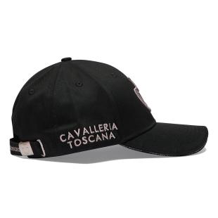 Obrazek 2 dla: Czapka z daszkiem Cavalleria Toscana czarna z logo cipria
