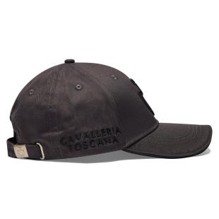 Obrazek 2 dla: Czapka z daszkiem Cavalleria Toscana espresso z czarnym logo