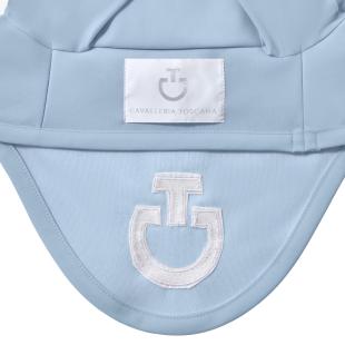 Obrazek 2 dla: Nauszniki dla konia Cavalleria Toscana Light Weight Jersey Stripe blue fog Pony
