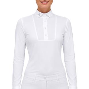 Obrazek 2 dla: Koszula konkursowa damska Cavalleria Toscana Wing Collar w/bib długi rękaw biała