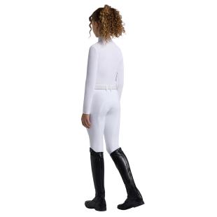 Obrazek 2 dla: Koszula konkursowa dziewczęca RG Rider's Gene Jersey with Strass Zip dług rękaw biała